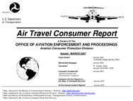 Air Travel Consumer Report March 2007