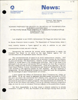 Remarks Prepared for Delivery by Secretary of Transportation Elizabeth Hanford Dole at The White House Press Briefing on Americas Future in Space