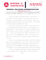 Speeches by Federal Railroad Administrator Reginald N Whitman 1970