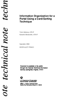 Information Organization for a Portal Using A CardSorting Technique
