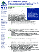 An examination of womens representation and participation in bicycle advisory committees in California  research brief
