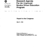 Research Agenda for an Improved Novice Driver Education Program