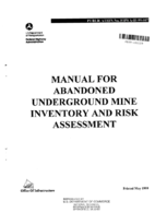 Manual for abandoned underground mine inventory and risk assessment