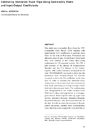 Estimating Statewide Truck Trips Using Commodity Flows and InputOutput Coefficients