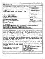 Trends in Urban Roadway Congestion 1982 to 1991 Volume 2 Methodology and Urbanized Area Data