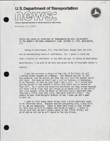 Speech Delivered by Secretary of Transportation Neil Goldschmidt to the Womens National Democratic Club