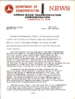 Department of Transportation News Urban Mass Transportation Administration UMTA 7340