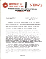 Department of Transportation News Urban Mass Transportation Administration UMTA 7654