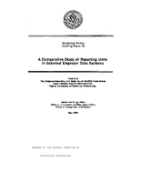 Statistical Policy Working Paper 16 A Comparative Study of Reporting Units in Selected Employer Data Systems