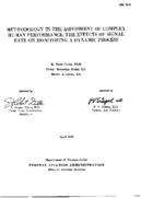 Methodology in the assessment of complex human performance  the effects of signal rate on monitoring a dynamic process