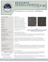 Development of a 475mm No 4 NMS mixture  research project capsule