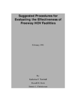 Suggested Procedures for Evaluating the Effectiveness of Freeway HOV Facilities