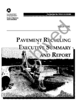 Pavement Recycling Executive Summary and Report