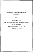 Interstate Commerce Commision Report of the Accident  Investigation Occuring on the BALTIMORE AND OHIO RAILROAD COMPANY WEST CUMBO W VA