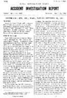 Investigation of Aircraft Accident EASTERN AIRLINES MIAMI FLORIDA 19510914