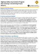 Highway Safety Improvement Program Peer Exchange Streamlining Project Delivery