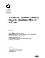 A Primer on Consumer Marketing Research Procedures Methods And Tools