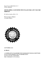 Developing Cost Effective Plans for Low Volume Bridges Final Report