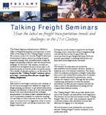 Talking Freight Seminars Hear the Latest on Freight Transportation Trends and Challenges in the 21st Century