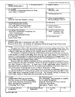 An Analysis of Commuting Patterns in Texas Urban Areas  Volume I