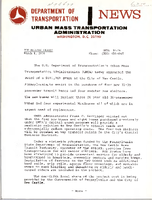 Department of Transportation News Urban Mass Transportation Administration UMTA 3674