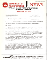 Department of Transportation News Urban Mass Transportation Administration DOT 21871