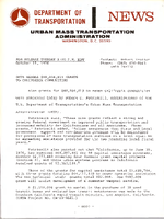 Department of Transportation News Urban Mass Transportation Administration UMTA 76112