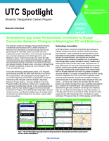 Smartphone App Uses Personalized Incentives to Nudge Commuter Behavior Changes in Washington DC and Baltimore