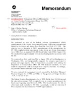 Management Advisory Memorandum of Federal Aviation Administrations Fiscal Year 1996 Apportionment of Formula Grants