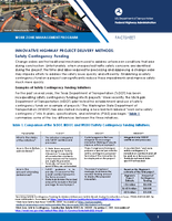 Innovative Highway Project Delivery Methods Safety Contingency Funding factsheet