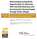 Redeveloping Failing Malls Opportunities for Reducing VMT and GHG Emissions and Increasing the Housing Supply through Urban Villages
