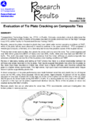 Evaluation of Tie Plate Cracking on Composite Ties Research Results