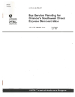 Bus Service Planning for Orlandos Southwest Direct Express Demonstration