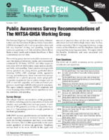 Public Awareness Survey Recommendations of the NHTSAGHSA Working Group Traffic Tech