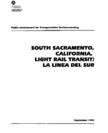 South Sacramento California Light Rail Transit  La Linea del Sur