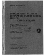 Summary report of trip to European all weather landing facilities October 1829 1971
