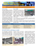 ATDM Analysis Brief Highway Capacity Manual HCMATDM Project Overview
