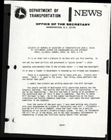 Excerpts of Remarks by Secretary of Transportation John A Volpe at Testimonial Dinner for Congressman William Springer