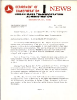 Department of Transportation News Urban Mass Transportation Administration DOT 0371