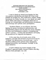 Deputy Secretary of Transportation Mortimer Downey Speeches November 1993