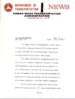 Department of Transportation News Urban Mass Transportation Administration UMTA 5874