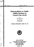 Recommendations on CockpitVisibility Standards For TransportType Aircraft