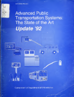 Advanced Public Transportation Systems The State of the Art Update 92
