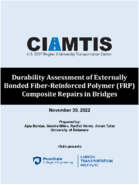 Durability Assessment of Externally Bonded FiberReinforced Polymer FRP Composite Repairs in Bridges