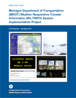Michigan Department of Transportation MDOT weather responsive traveler information WxTINFO system implementation project