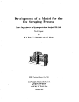 Development of a model for the ice scraping process