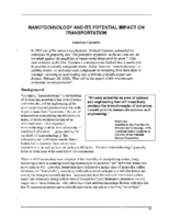 Nanotechnology and Its Potential Impact on Transportation