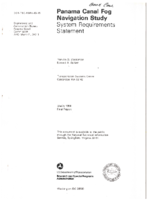 Panama Canal Fog Navigation Study  System Requirements Statement