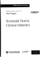 1995 American Travel Survey Summary Travel Characteristics West Virginia