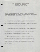 Remarks Prepared for Delivery by Alan S Boyd Secretary of Transportation before the 50 Club and the Union Club of Cleveland Ohio